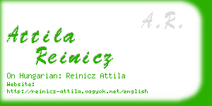 attila reinicz business card